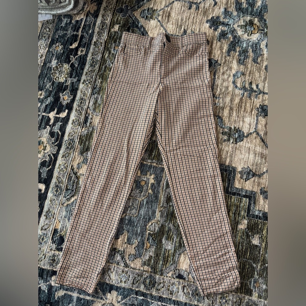 Women’s Zara Checkered Pants - Tan